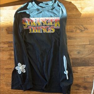 Stranger Things Black Long Sleeve Shirt